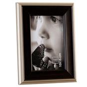 cadre photo en bois ebene et argenté