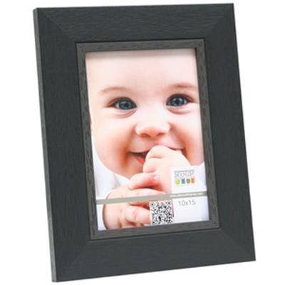 cadre photo en bois noir look peinture avec filet