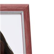 cadre photo en bois vieux rose avec liserai argenté