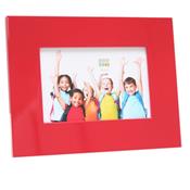 cadre photo en bois laqué rouge