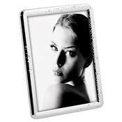 cadre photo en métal argenté brillant avec décor strass pour 1 photo 15x20