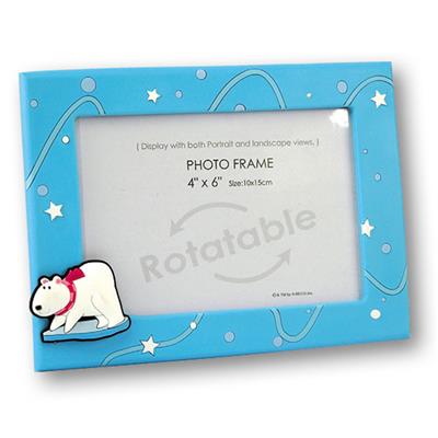 cadre photo enfant bleu ours pour 1 10x15