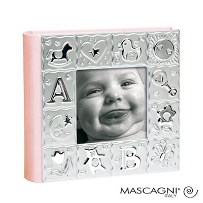 Cadre album bébé rose à pochettes pour 100 photos 10x15