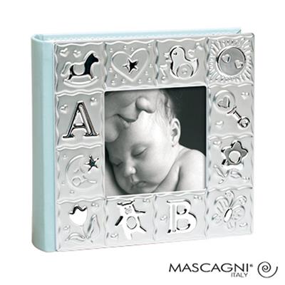 cadre album bébé bleu à pochettes pour 100 photos 10x15