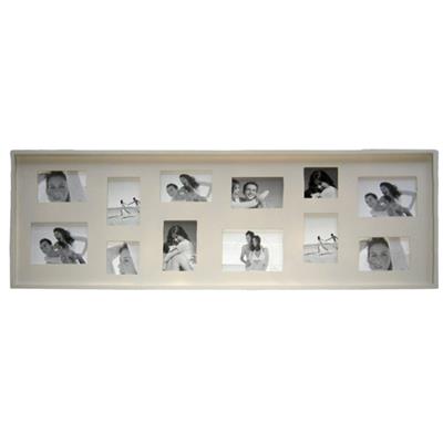 cadre photo multivues gris avec passe pour 12 photos