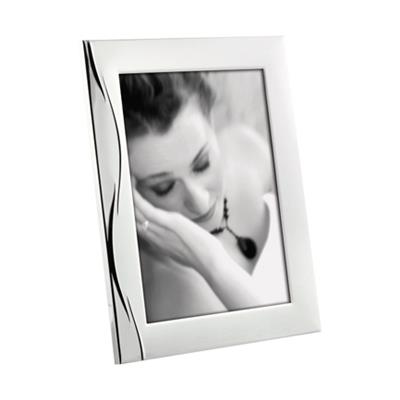 cadre photo en métal argenté brillant avec décor pour 1 photo 10x15